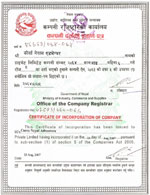 Company Registration Certificate